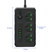 B09 2m 3000W 3 Spine + PD + 4 Porte USB Presa Multifunzionale Ignifuga Con Interruttore, UK Plug, US Plug