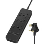 Presa multipresa 3 spine + 3 porte USB 2500W con interruttore