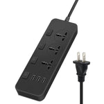 Presa multipresa 3 spine + 3 porte USB 2500W con interruttore