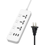 T14 2m 2500W 3 Spine + 3 Porte USB Presa Multifunzione Con Interruttore, UK Plug (Black), UK Plug (White), US Plug (Black), US Plug (White), EU Plug (Black), EU Plug (White)