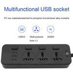 Presa multipresa 3 spine + 3 porte USB 2500W con interruttore