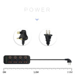 Multipresa 4 spine + 6 porte USB 3000W con interruttore