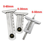 Calibro di profondità del battistrada del pneumatico in acciaio inossidabile, 0-30mm, 0-50mm, 0-60mm