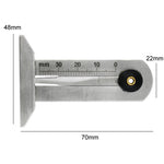 Calibro di profondità del battistrada del pneumatico in acciaio inossidabile, 0-30mm, 0-50mm, 0-60mm