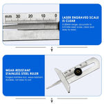 Calibro di profondità del battistrada del pneumatico in acciaio inossidabile, 0-30mm, 0-50mm, 0-60mm