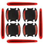 Adesivo riflettente protettivo di avvertimento di sicurezza per specchietto retrovisore per maniglia della portiera dell'auto da 8 pezzi/set, Red, Yellow, White, Blue, Fluorescent Green