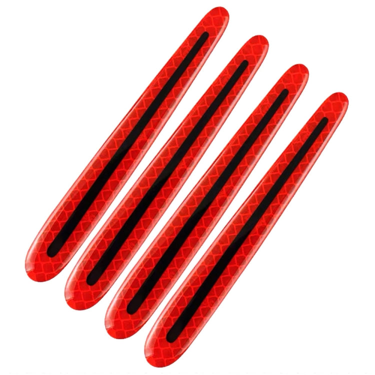 Adesivo riflettente protettivo di avvertimento di sicurezza per specchietto retrovisore per maniglia della portiera dell'auto da 8 pezzi/set, Red, Yellow, White, Blue, Fluorescent Green