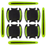 Adesivo riflettente protettivo di avvertimento di sicurezza per specchietto retrovisore per maniglia della portiera dell'auto da 8 pezzi/set, Red, Yellow, White, Blue, Fluorescent Green