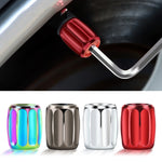 Tappo di conversione personalizzato con valvola antifurto per pneumatici in metallo da 4 pezzi/set, Colorful, Titanium Black, Red, Silver