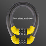 Lucchetto antifurto di sicurezza per bicicletta e veicolo elettrico con combinazione a 5 cifre, 40 x 1.72cm, 57 x 1.72cm