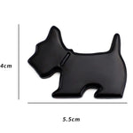 Adesivi decorativi con emblema per veicolo in metallo con decalcomania per auto per cani carini