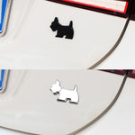 Adesivi decorativi con emblema per veicolo in metallo con decalcomania per auto per cani carini