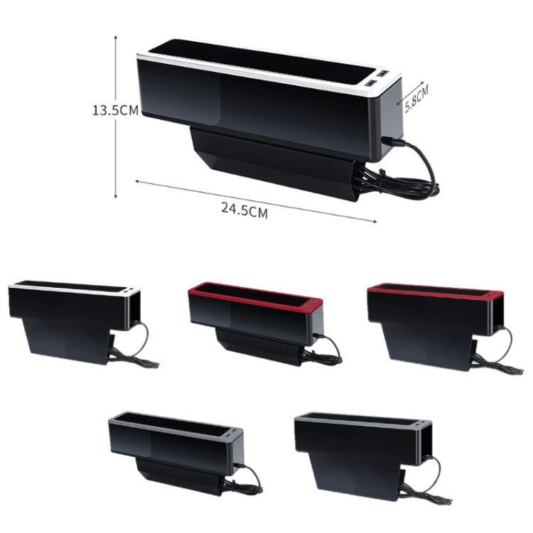 Scatola portaoggetti per seggiolino auto con 2 porte di ricarica USB, Principal Driver Silver, Co-pilot Silver, Principal Driver Red, Co-pilot Red, Principal Driver Gray, Co-pilot Gray