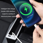 Scatola portaoggetti per seggiolino auto con 2 porte di ricarica USB, Principal Driver Silver, Co-pilot Silver, Principal Driver Red, Co-pilot Red, Principal Driver Gray, Co-pilot Gray