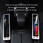 Scatola portaoggetti per seggiolino auto con 2 porte di ricarica USB, Principal Driver Silver, Co-pilot Silver, Principal Driver Red, Co-pilot Red, Principal Driver Gray, Co-pilot Gray