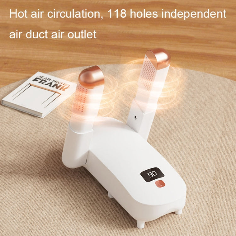 YM-102 Asciugatrice portatile per sterilizzazione e deodorizzazione con temporizzazione della casa intelligente UV Luce viola Asciugatrice portatile per scarpe, US Plug, EU Plug