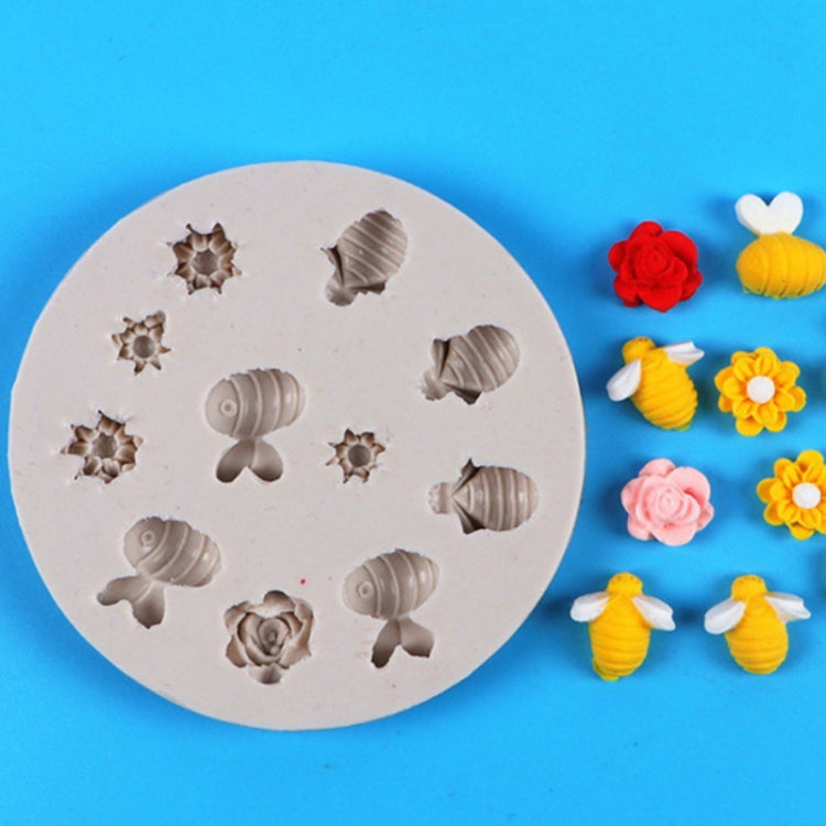 Stampo in silicone strutturato a nido d'ape Stampo per torta al cioccolato fondente con ape, Mk-2019 Light Gray, Mk-2340 Light Gray, Mk-2373 Pink, Mk-2373 Light Gray