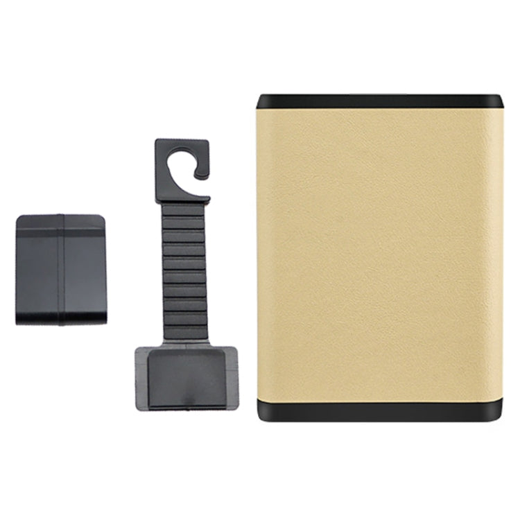Scatola portaoggetti per appendere la porta dello schienale dell'auto, pattumiera multifunzionale per auto, Beige, Gray, Black
