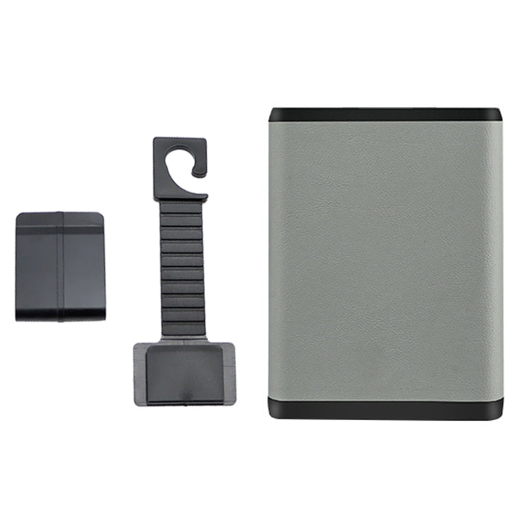 Scatola portaoggetti per appendere la porta dello schienale dell'auto, pattumiera multifunzionale per auto, Beige, Gray, Black