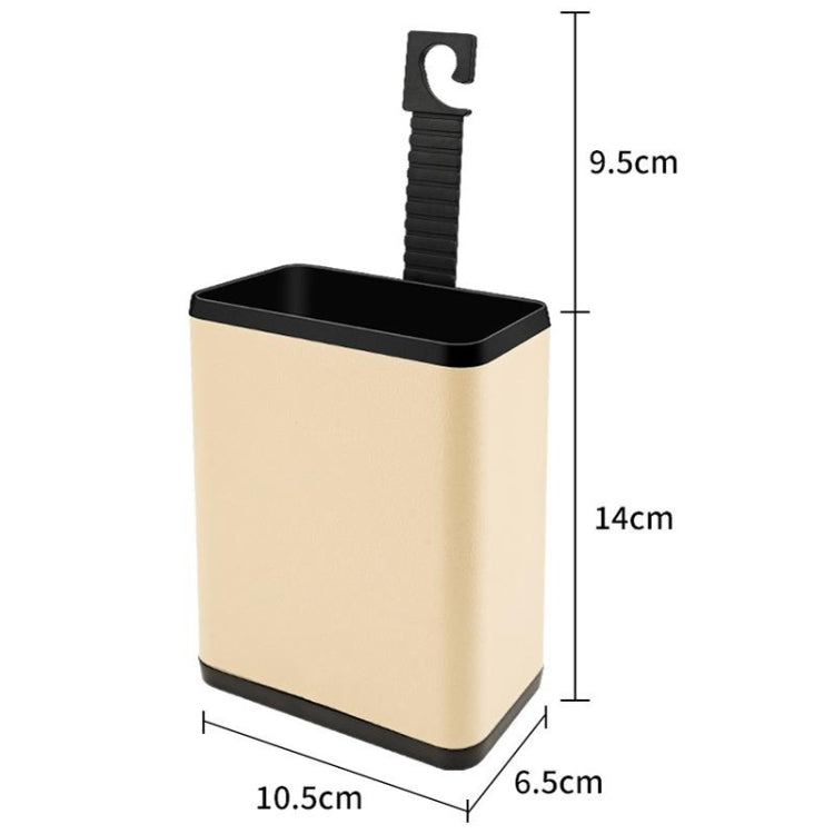 Scatola portaoggetti per appendere la porta dello schienale dell'auto, pattumiera multifunzionale per auto, Beige, Gray, Black
