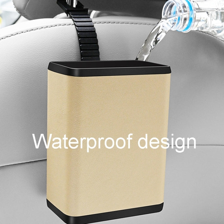 Scatola portaoggetti per appendere la porta dello schienale dell'auto, pattumiera multifunzionale per auto, Beige, Gray, Black