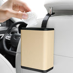 Scatola portaoggetti per appendere la porta dello schienale dell'auto, pattumiera multifunzionale per auto, Beige, Gray, Black