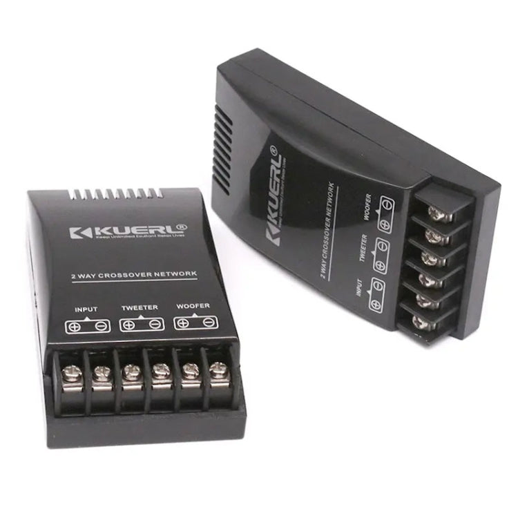 KUERL Filtro crossover per altoparlante per auto stereo con divisore di frequenza audio per auto a 2 vie, KUERL 655D