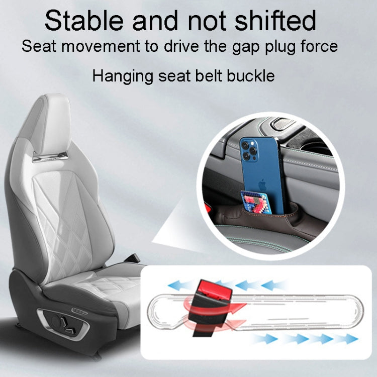 1 paio di riempitivi per cuciture anti-perdite per seggiolino auto, Storage Black, Storage Dark Coffee