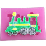 Strumenti per la decorazione di cottura dello stampo per torta fondente in silicone del treno per auto d'epoca