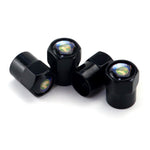 4 pz/set Cappucci per valvole in metallo con etichetta per auto Coperchi per valvole modificati universali per automobili, Car Labeled
