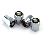 4 pz/set Cappucci per valvole in metallo con etichetta per auto Coperchi per valvole modificati universali per automobili, Car Labeled