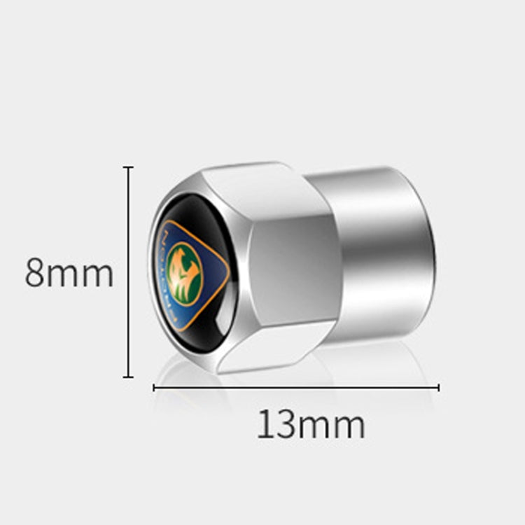 4 pz/set Cappucci per valvole in metallo con etichetta per auto Coperchi per valvole modificati universali per automobili, Car Labeled