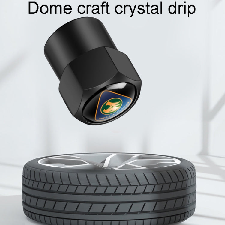 4 pz/set Cappucci per valvole in metallo con etichetta per auto Coperchi per valvole modificati universali per automobili, Car Labeled