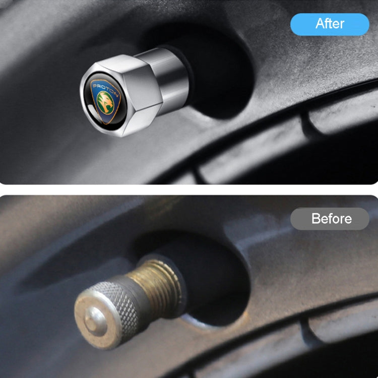 4 pz/set Cappucci per valvole in metallo con etichetta per auto Coperchi per valvole modificati universali per automobili, Car Labeled