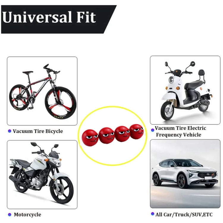 4 pz/set Cappucci per valvole per pneumatici Devil Ball Coperchi per valvole di modifica universale automobilistica