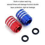 Tappo della valvola del pneumatico dell'auto con pugno motivazionale gesto di potenza laser, Blue, Red, Black, Gray