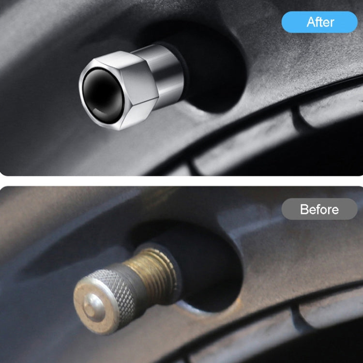 4 pz/set Cappucci per valvole esagonali in metallo per pneumatici Coperchi per valvole modificati universali per automobili, Hexagonal