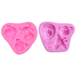 Animali tridimensionali dei cartoni animati Stampo in silicone per fondente Strumenti per decorare torte, 1286, 0599