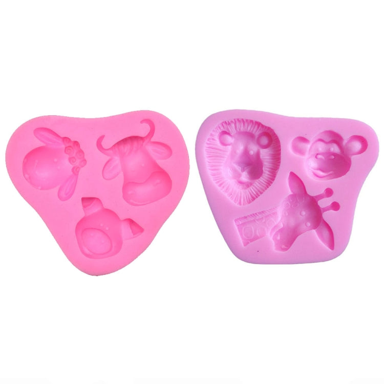 Animali tridimensionali dei cartoni animati Stampo in silicone per fondente Strumenti per decorare torte, 1286, 0599