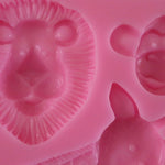 Animali tridimensionali dei cartoni animati Stampo in silicone per fondente Strumenti per decorare torte, 1286, 0599