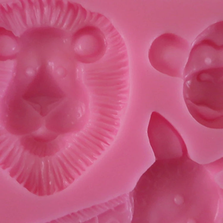 Animali tridimensionali dei cartoni animati Stampo in silicone per fondente Strumenti per decorare torte, 1286, 0599