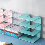 Scaffale per libri da scrivania in acrilico, scaffale per libri, cancelleria per ufficio, Regular Transparent, Thicken Transparent With Groove, Thicken Transparent, Thicken Green, Thicken Purple