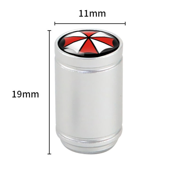 4 pz/set Ombrello In Metallo Valvola Della Gomma Caps Automobile Universale Modificato Coprivalvole