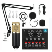 Microfono a condensatore BM800 con scheda audio V8S