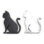 Adesivo 3D carino per il blocco dei graffi del corpo della decorazione dell'auto, Black Cat, Silver Cat, Black Puppy, Silver Puppy