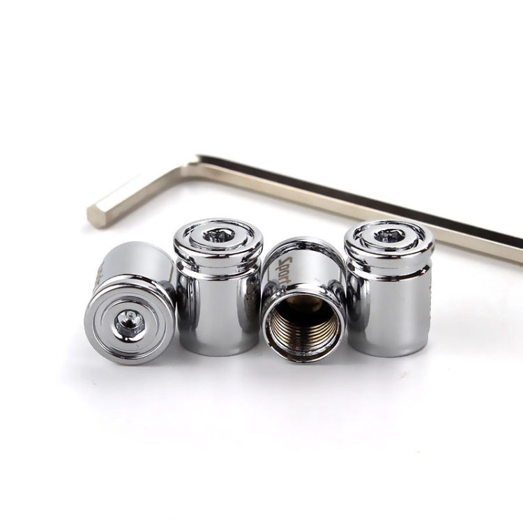 4 pz/set Sport Antifurto Coprivalvole per pneumatici per auto Coprivalvole universali con chiave