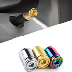 4 pz/set Sport Antifurto Coprivalvole per pneumatici per auto Coprivalvole universali con chiave