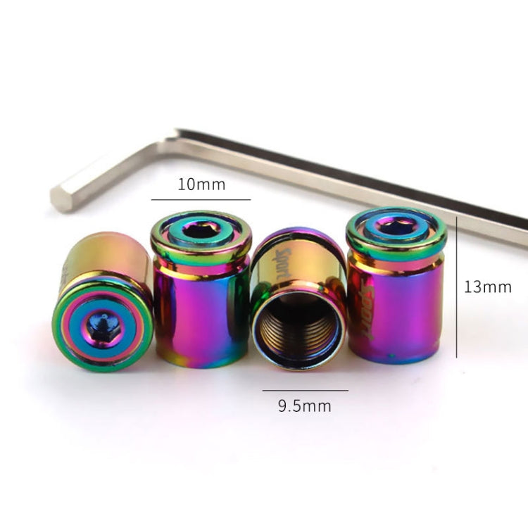 4 pz/set Sport Antifurto Coprivalvole per pneumatici per auto Coprivalvole universali con chiave