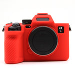Custodia protettiva in silicone per fotocamera mirrorless Sony A7RV, Yellow, Red, Camouflage, Black, Dark Green, Coffee, White, Blue