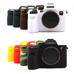 Custodia protettiva in silicone per fotocamera mirrorless Sony A7RV, Yellow, Red, Camouflage, Black, Dark Green, Coffee, White, Blue
